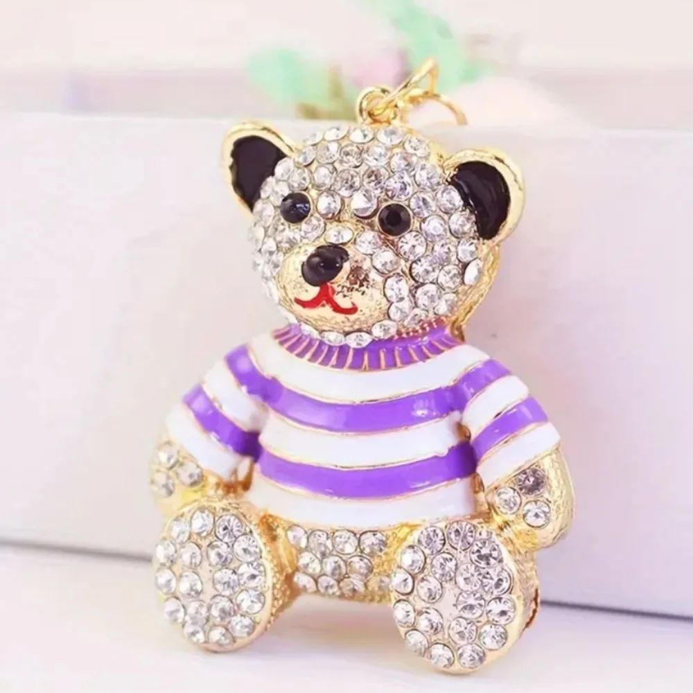 Rhinestone Bear Charm or Keychain - Picture 4 of 5